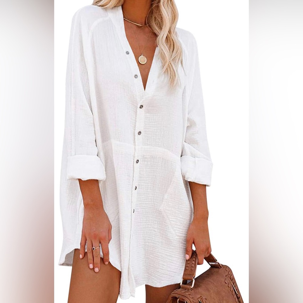 White Bathing Suit Cover Up